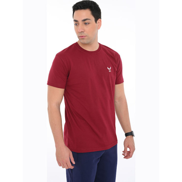 Bodymove Ανδρικό Αθλητικό T-shirt Κοντομάνικο Μπορντό 1382