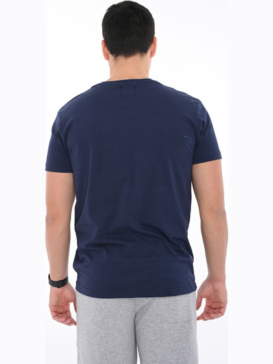 Bodymove Ανδρική Μπλούζα Κοντομάνικη Μπλε 1382-2