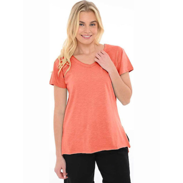 Bodymove Γυναικεία Μπλούζα Βαμβακερή Κοραλί 1390