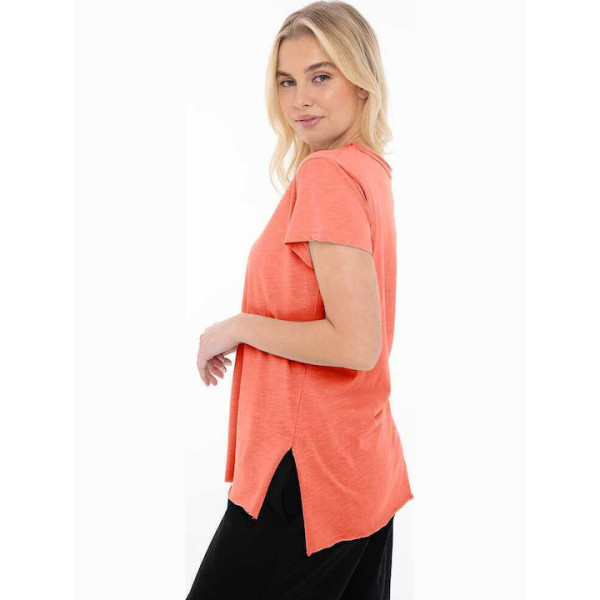 Bodymove Γυναικεία Μπλούζα Βαμβακερή Κοραλί 1390