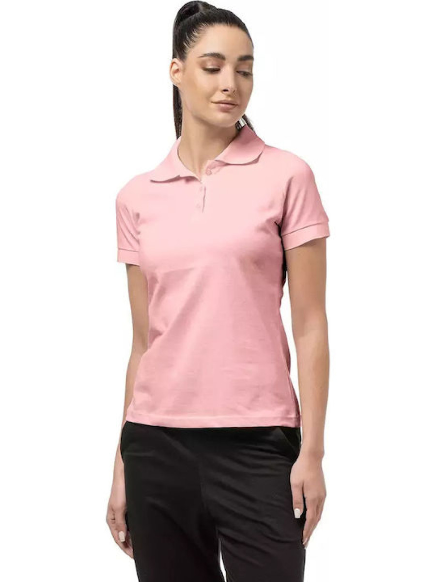 Bodymove Γυναικεία Αθλητική Polo Μπλούζα Ροζ 1401
