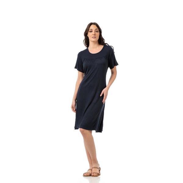 Γυναικείο Φόρεμα Βισκόζης με Ζώνη & Μανίκια 95% Viscose – 1485