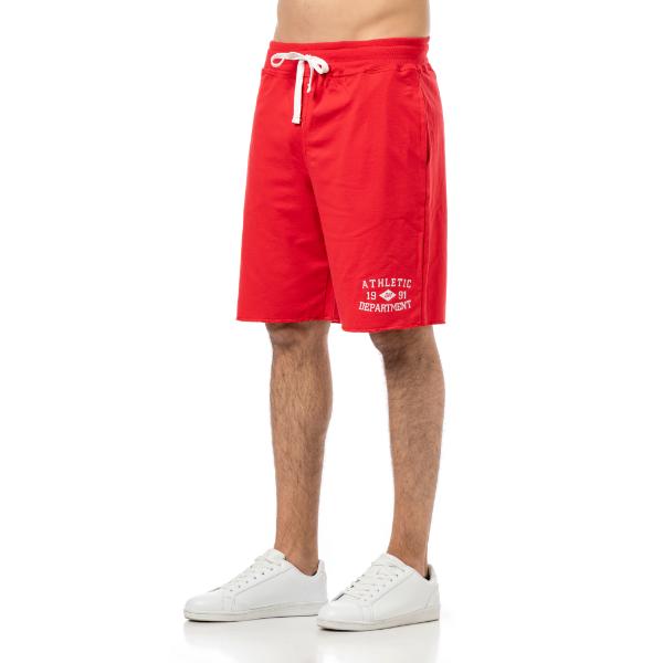 Σορτς με πλαϊνές τσέπες σε Ανοιχτο κόκκινο χρώμα 680-9