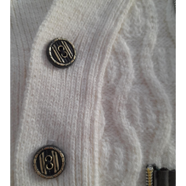 Mini West παιδική λευκή ζακέτα για αγόρια «Sir»30213