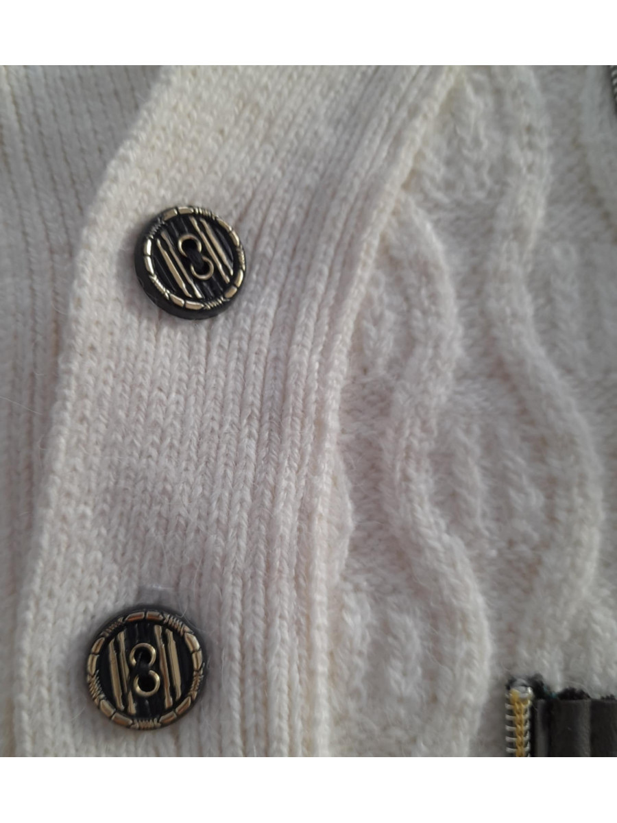 Mini West παιδική λευκή ζακέτα για αγόρια «Sir»30213