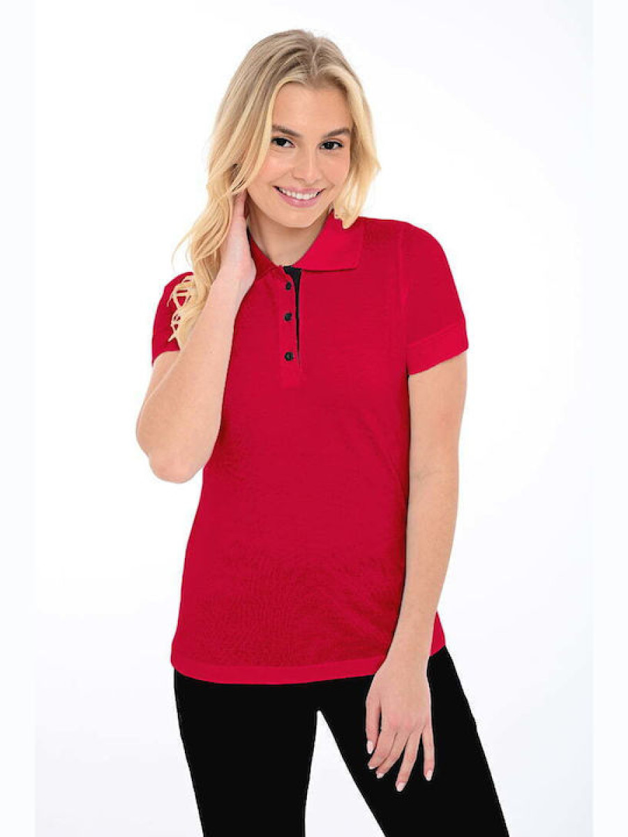 Bodymove Γυναικεία Polo Μπλούζα Κόκκινη 1401-1